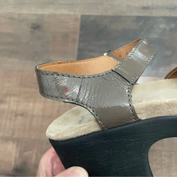 Calou Stockholm Dolores Clog Patent Leather Gray Size 10 - Picture 5 of 7